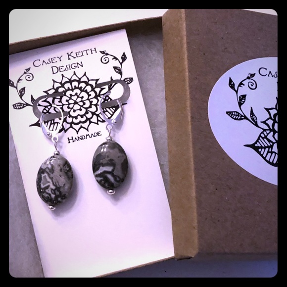 Crazy Lace Agate aka Laughter Stone Earrings